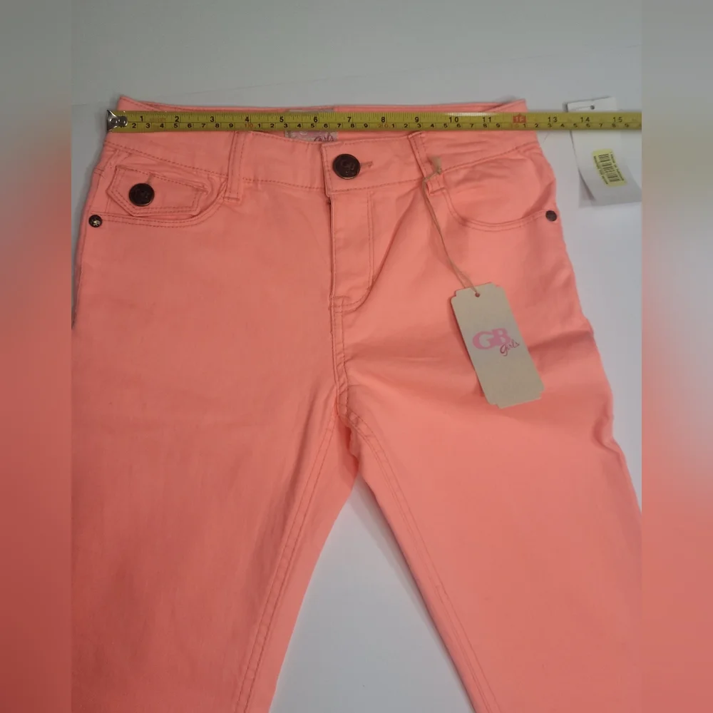 ❤️GB GIRLS SKINNY JEANS  SIZE 12  COLOR TANGERINE - TANGO - Picture 8 of 13